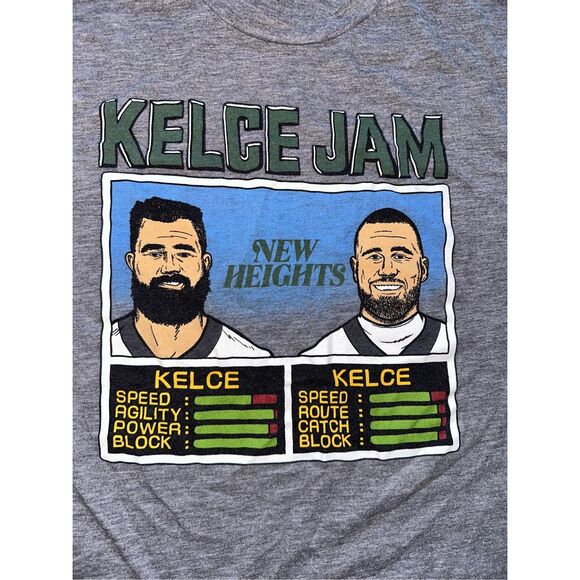 New Heights Podcast Travis Kelce & Jason Kelce Jam Tee - Picture 3 of 4